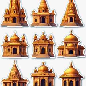 Temples & Holy Sites - Sticker Sheet v26